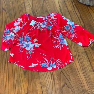 Freebird tie neck blouse size Large